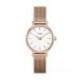 Montre Femme Boho Chic Rosée Bracelet Milanais Fond Blanc Cluse