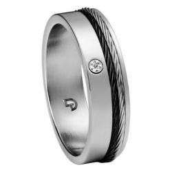 Alliance Homme Acier et Diamant Taille 62 JOURDAN