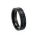Bague Homme Tungstene et PVD Noir et Bleu JOURDAN