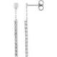 Boucles d'Oreilles Femme avec Pierres Or Blanc 9 Carats Collection Pauline
