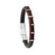 Bracelet Homme Cuir Rouge et Acier JOURDAN