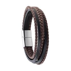 Bracelet Homme Cuir et Acier JOURDAN