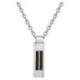 Collier Homme Acier et Cable Noir JOURDAN