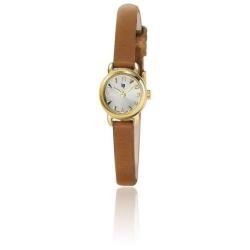 Montre Femme Henriette Petit Cadran Rond Cuir Camel LIP