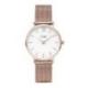 Montre Femme Minuit Bracelet Milanais Rosé Fond Blanc Cluse