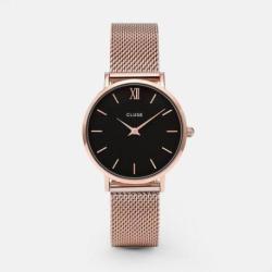 Montre Femme Minuit Bracelet Milanais Noir Cluse