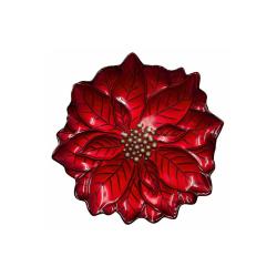 Assiette Poinsettia rouge