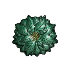 Assiette Poinsettia vert