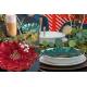 Assiette Poinsettia vert