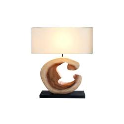 Lampe Ova en bois de suar et d'hevea