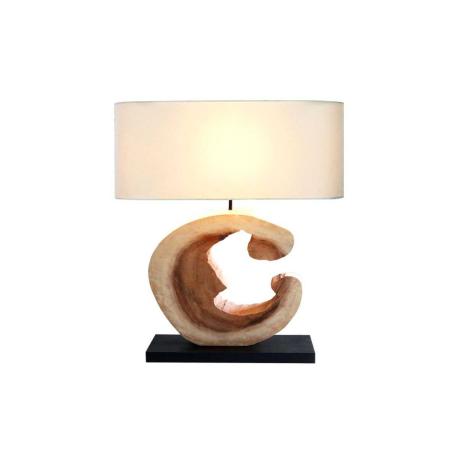 Lampe Ova en bois de suar et d'hevea