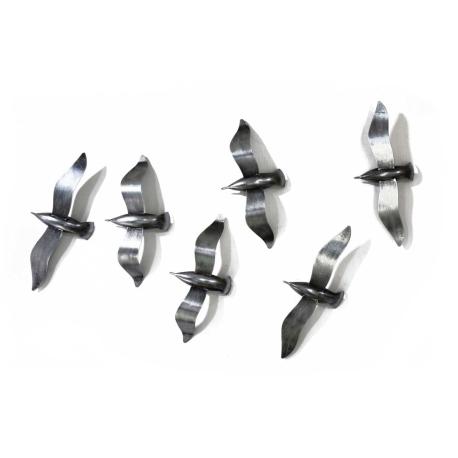 Sculpture vole de Mouettes en métal